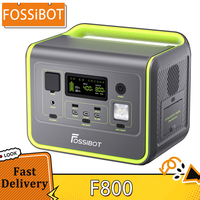 FOSSiBOT F800 Portable Power Station, 512Wh LiFePO4 Solar Generator, 800W AC Output, 200W Max Solar Input, 8 Outlets