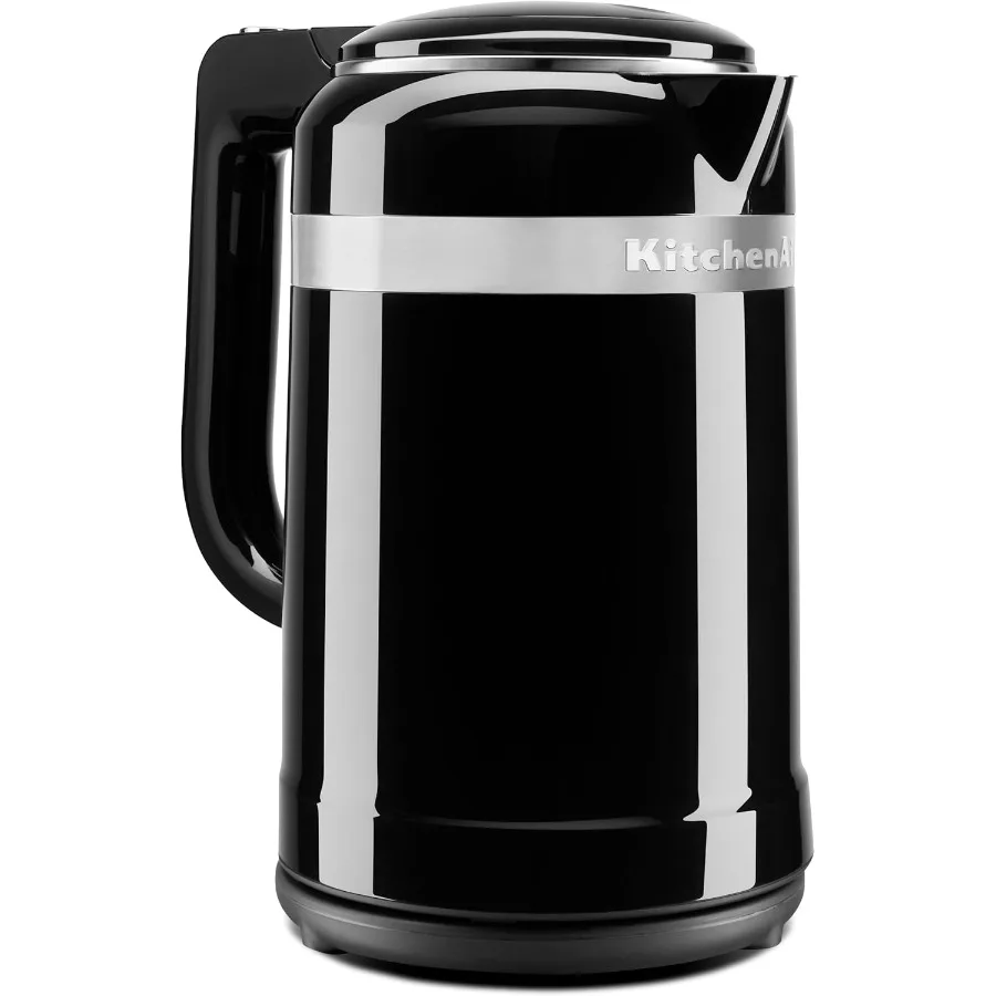 1.5 Liter Electric Kettle with Dual-Wall Insulation for Kitchen Use - Stainless Steel Silver Keeps Water Hot Longer