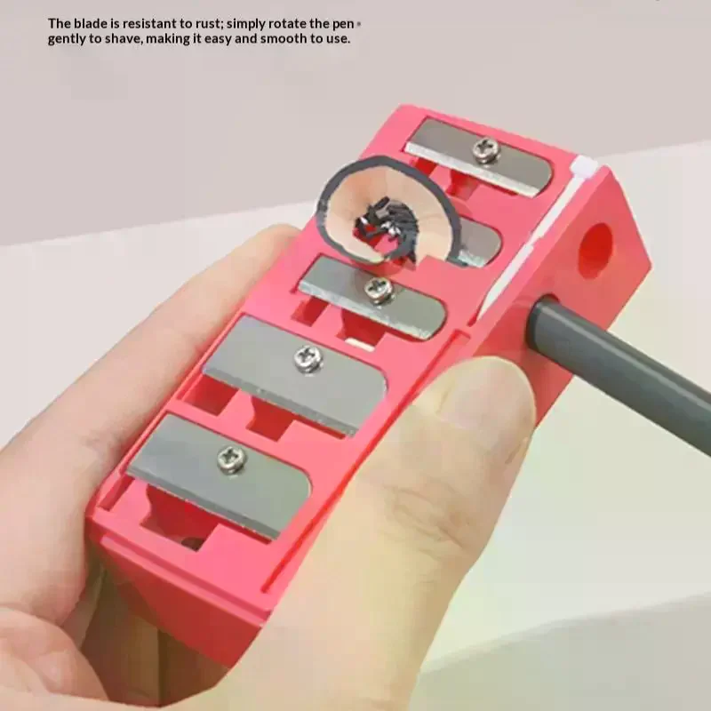 Multifunctional 5 Holes Sharpener With Cover Compact Cosmetic Pencil Sharpener For Eyeliner Lipliner Daily Makeup Use