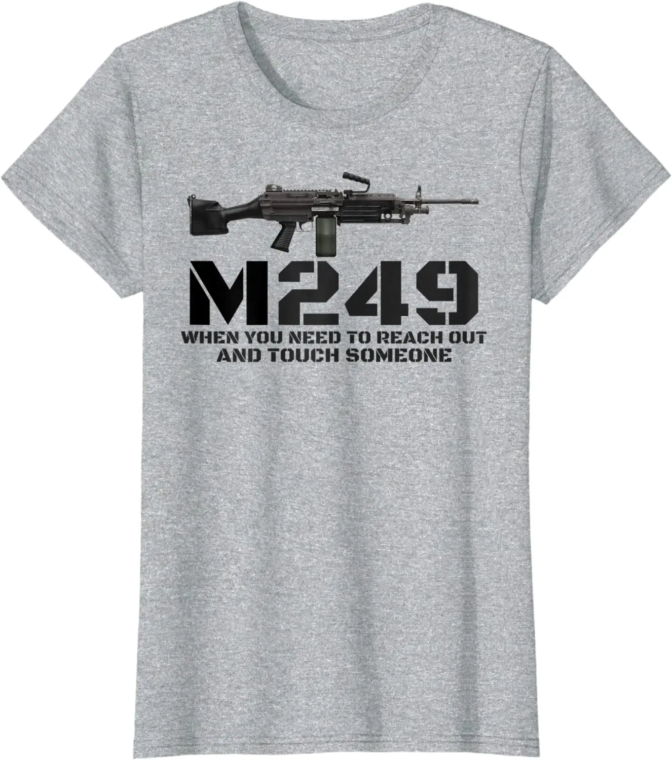 M249 Machine Gun Love 2nd Amendment Adult Pro Gun Army T Shirt. New 100% Cotton Short Sleeve O-Neck Casual T-shirts Size S-3XL