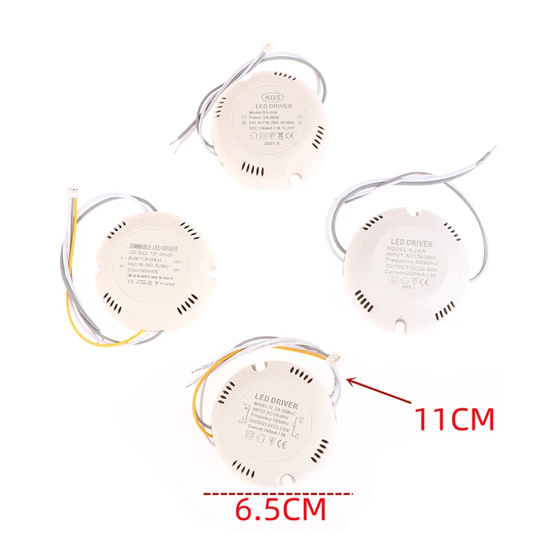 LED Driver Current 240-300mA 8-24W, 25-36W SMD PCB Light Ceiling Power Supply Double Color 3Pin Lighting Transformers AC176-265V