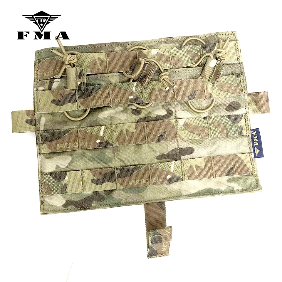 FMA AVS Removable Flap Molle M4 Flat Triple Magazine Pouch Multicam for Tactical AVS JPC2.0 CPC Vest Front Panel to update