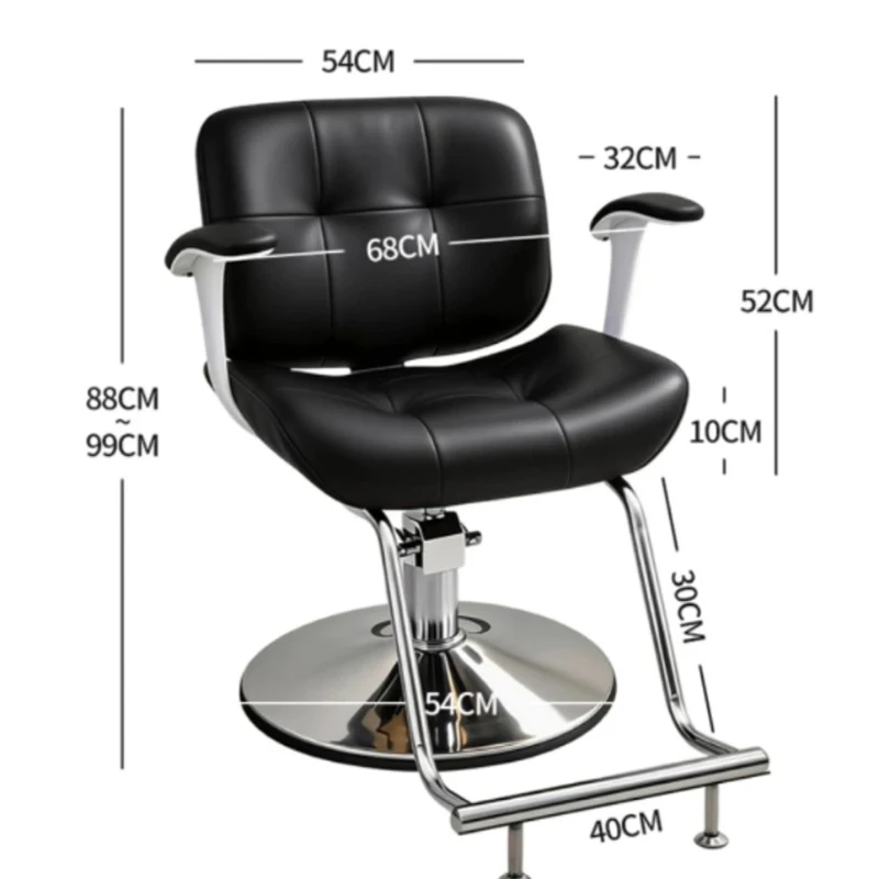 Rolling Removable Barber Chair Luxury Height Adjustable Salon Chair Smooth Washable Sedia Parrucchieri Beauty Salon Furniture
