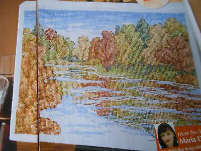 Chinese Cross-Stitch Kits, Embroidery Needlework Sets, Landscape, Autumn, Thinking, 35-30, 16CT, 14CT, 18CT, DIY