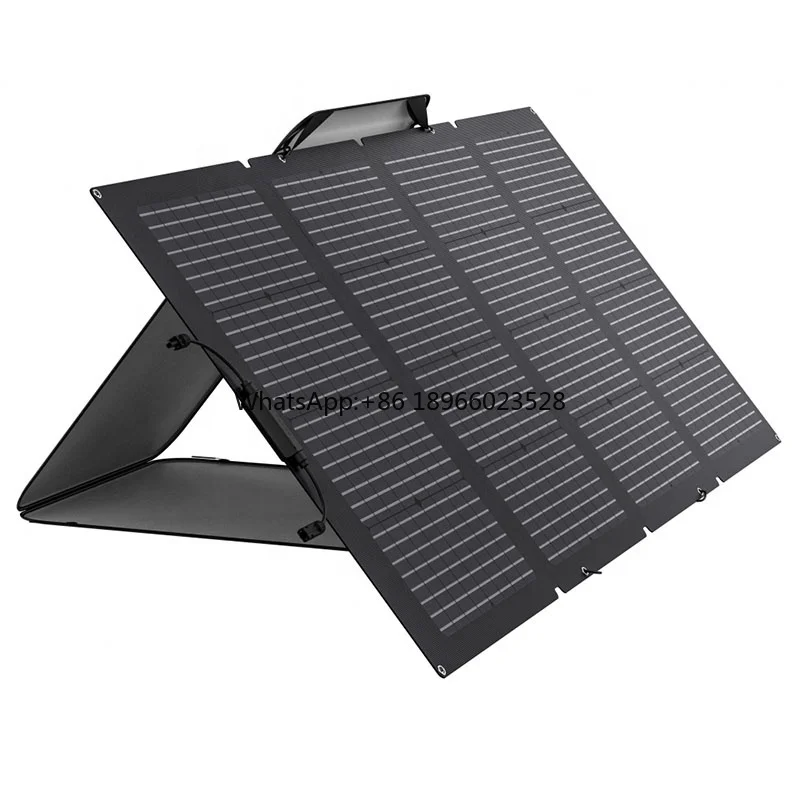 220 Watt Bifacial Foldable Solar Pane Waterproof IP68 Dustproof Design for Camping