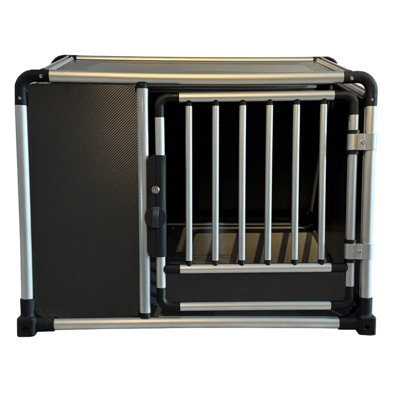 2026Dog Cage Factory Wholesale Aluminum Portable Transport Crate Durable Easy-to-Assemble Breathable Dog Enclosure Solid Pattern
