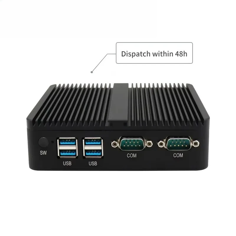 Fanless Soft Router J4125 Quad Core 2*LAN Windows 11 Industrial Computer for Gateway 9-36V 2COM 16GB RAM