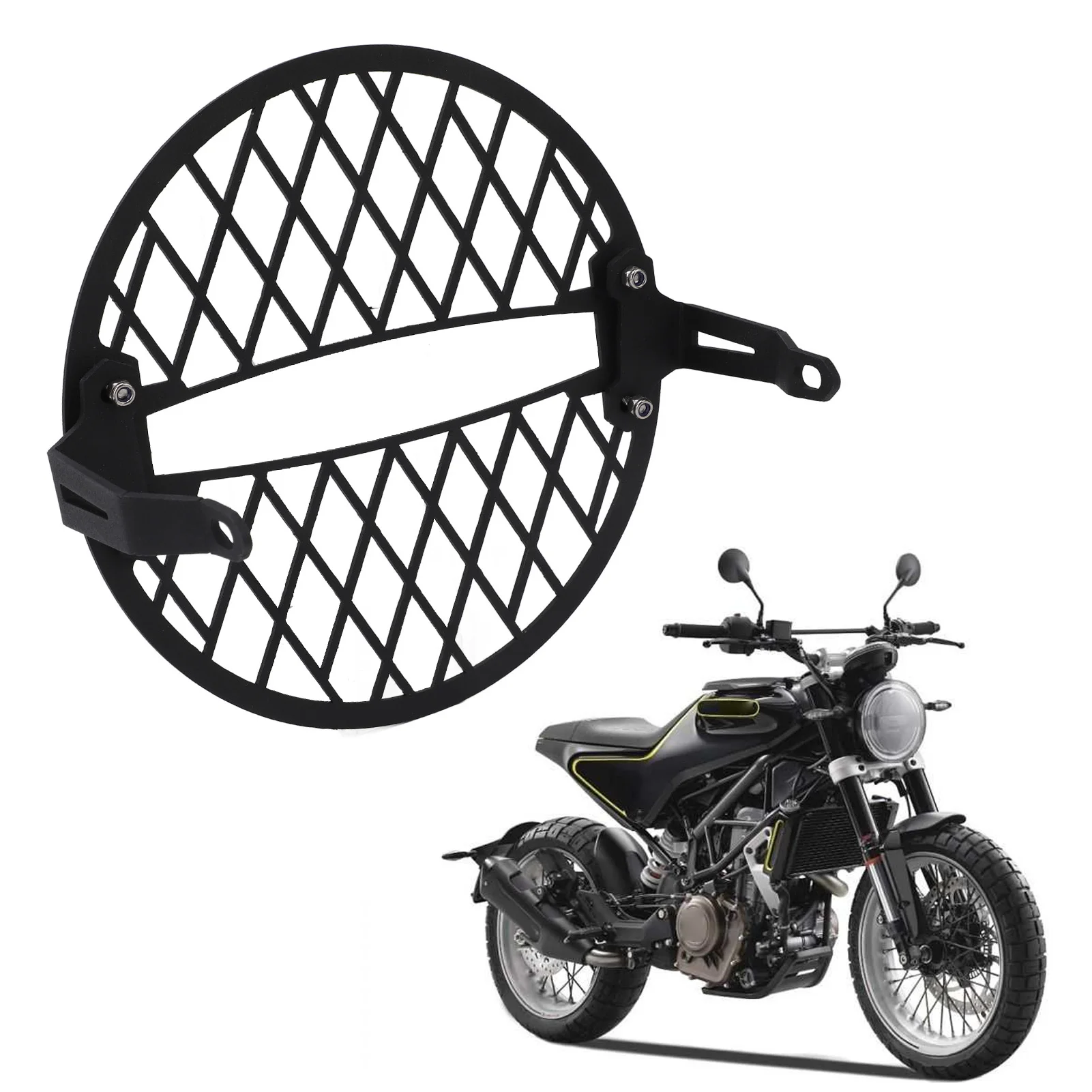

Motorcycle Headlight Protector Guard Cover Aluminum Rustproof Lightweight