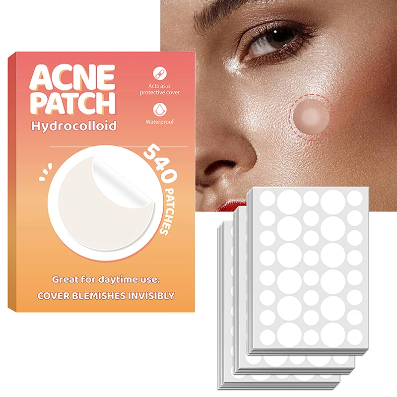 540pcs Face Skin Care Acne Pimple Patch Invisible Professional Healing Absorbing Spot Sticker Covering For Men Women