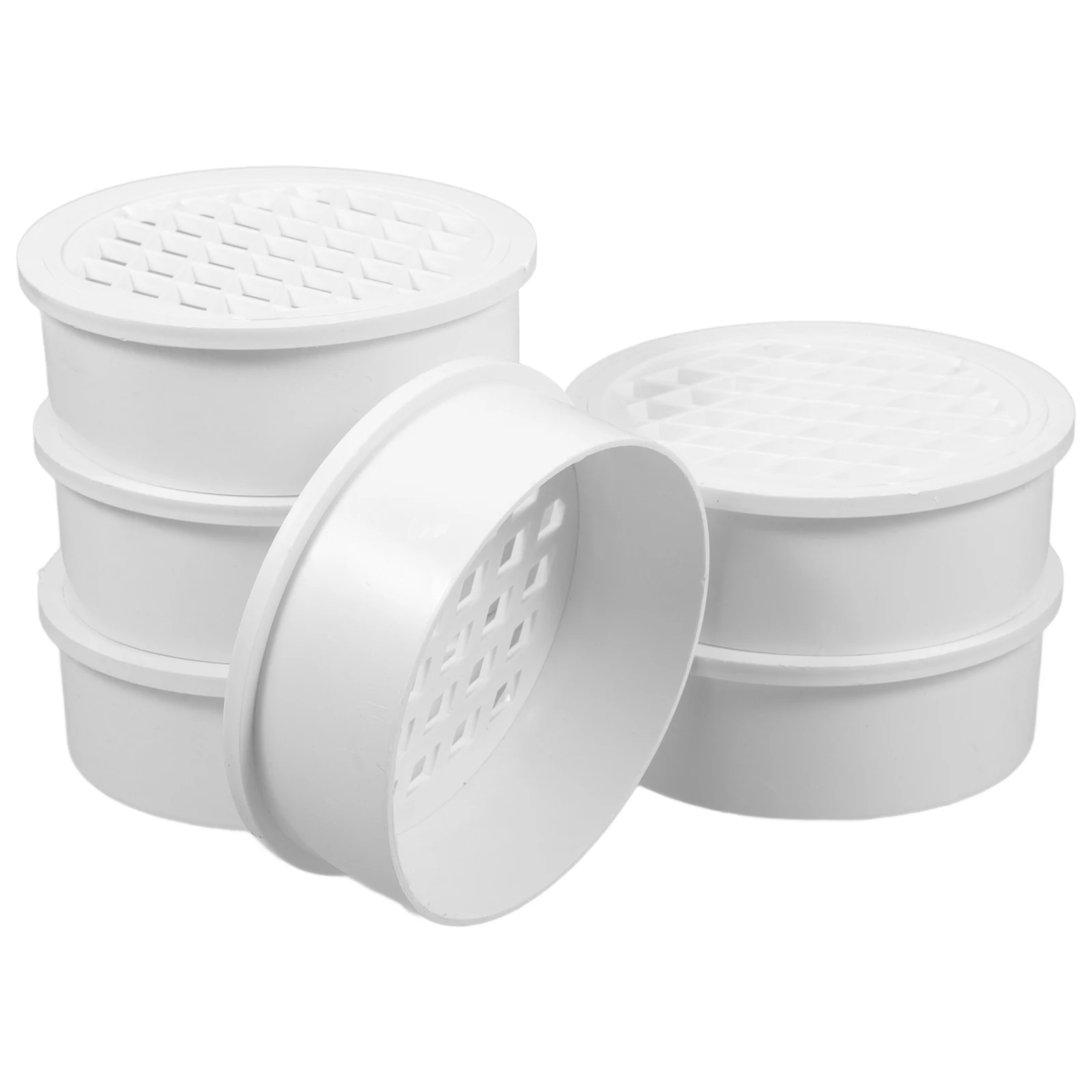 

6pcs Floor Cover Plastic Round Insert Filter For Bathroom Balcony Garage Sewer Drain Pipe Cover Outdoor Drain Grate