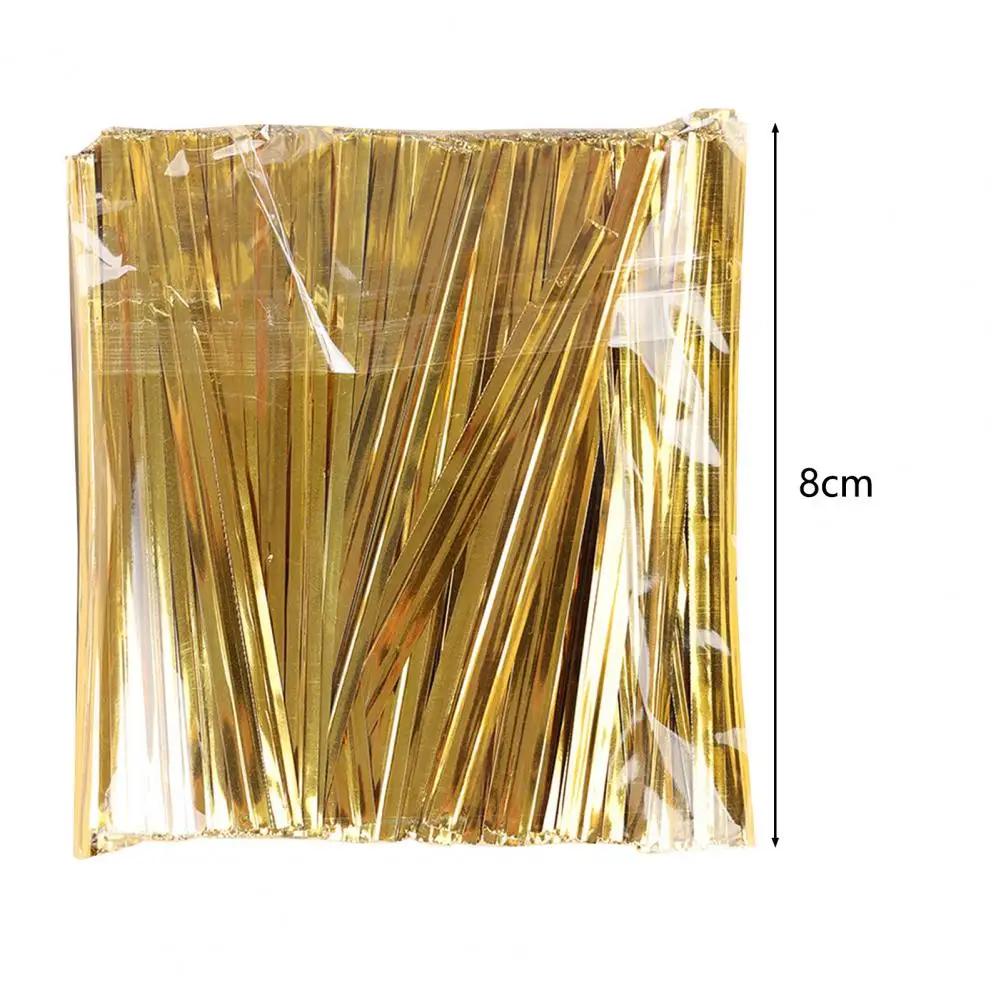 800 Stück Gold/Silber Metallic Twist Krawatten Verpackung Kunststoff Candy Bag Handwerk Twist Krawatten Versiegelung Binde draht Back zubehör