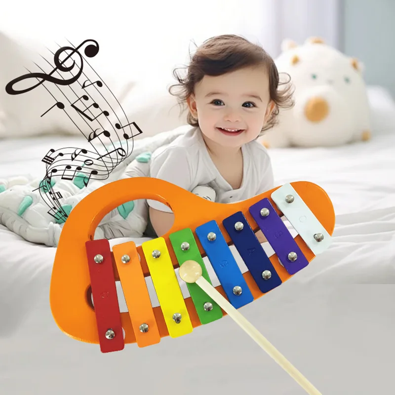 Orff percussion instrument, children's early education toy kindergarten octave wooden octave handle piano