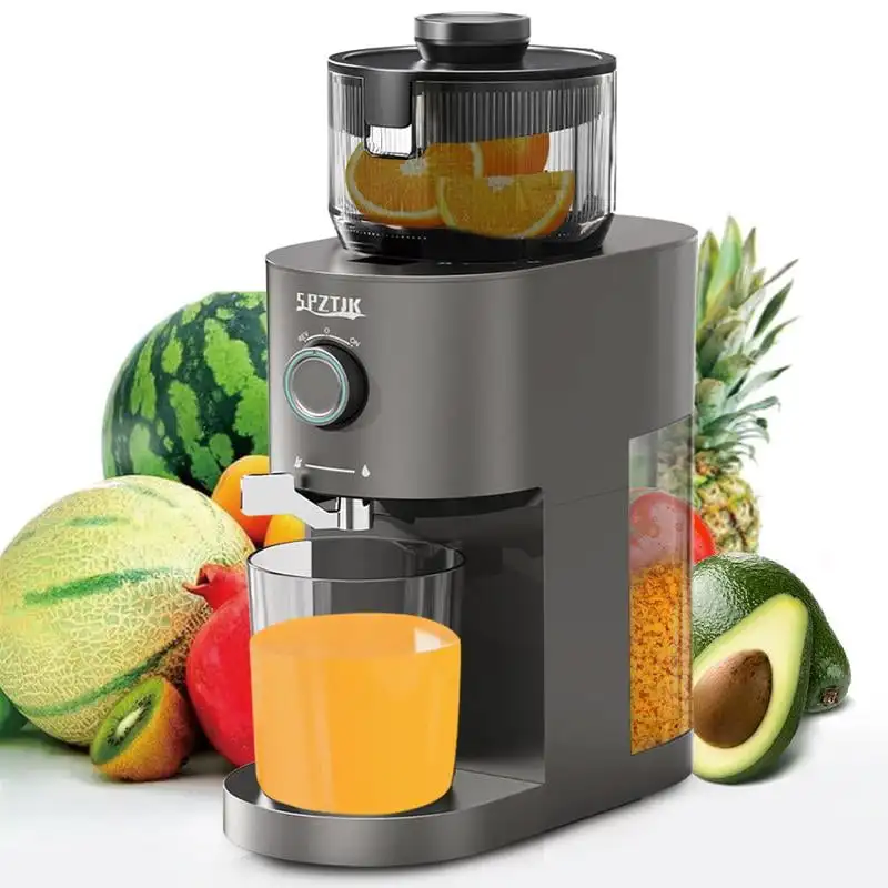 Home Fresh Juice Maker with 5.5 Wide Chute for Whole Fruits, Pulp-Free Smooth Juice, No Clogs for Celery/Ginger, 3s Setup, Easy