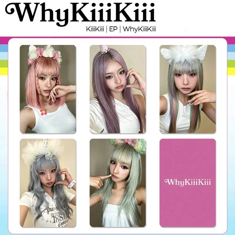 5Pcs/Set Idol Girl KIIIKIII New Mini 3 Album WhyKiiiKiii Lomo Cards And Postcards Leesol Sui Jiyu Haum Kya Fans Gifts Collection