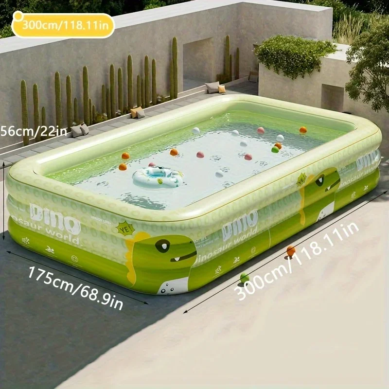 Piscina inflable de PVC engrosada, piscina exterior para el hogar, piscina para bebés y niños adultos, múltiples tamaños disponibles.