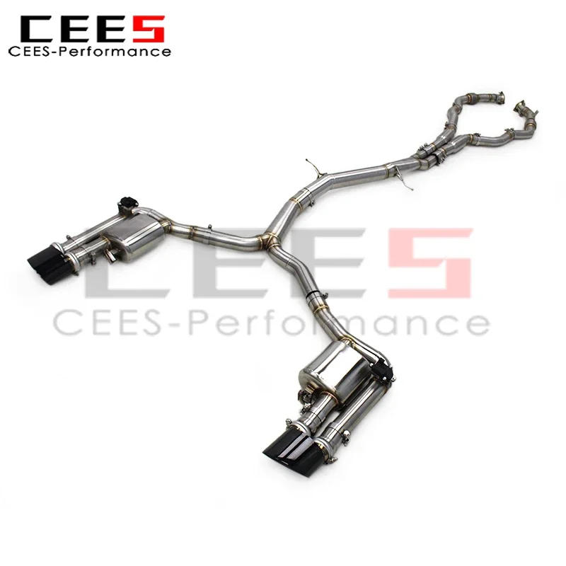 

cees Catback System for Audi RS4 RS5 B9 2.9T 2017-2024 Sport SS304 Stainless Steel Performance Valvetronic Exhaust Pipe Muffler