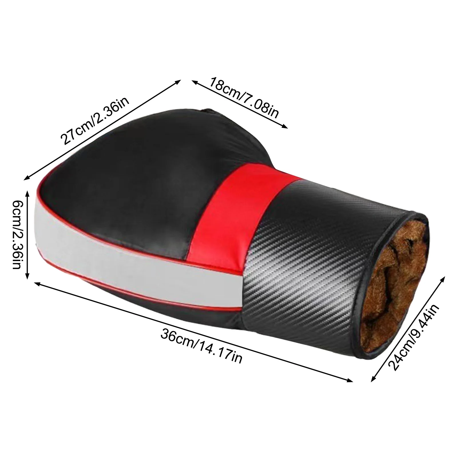 أغطية مقود الدراجة النارية الحراري المقاوم للماء مع بطانة من الصوف وقبضة غير قابلة للانزلاق لسكوتر الدراجة الإلكترونية #6