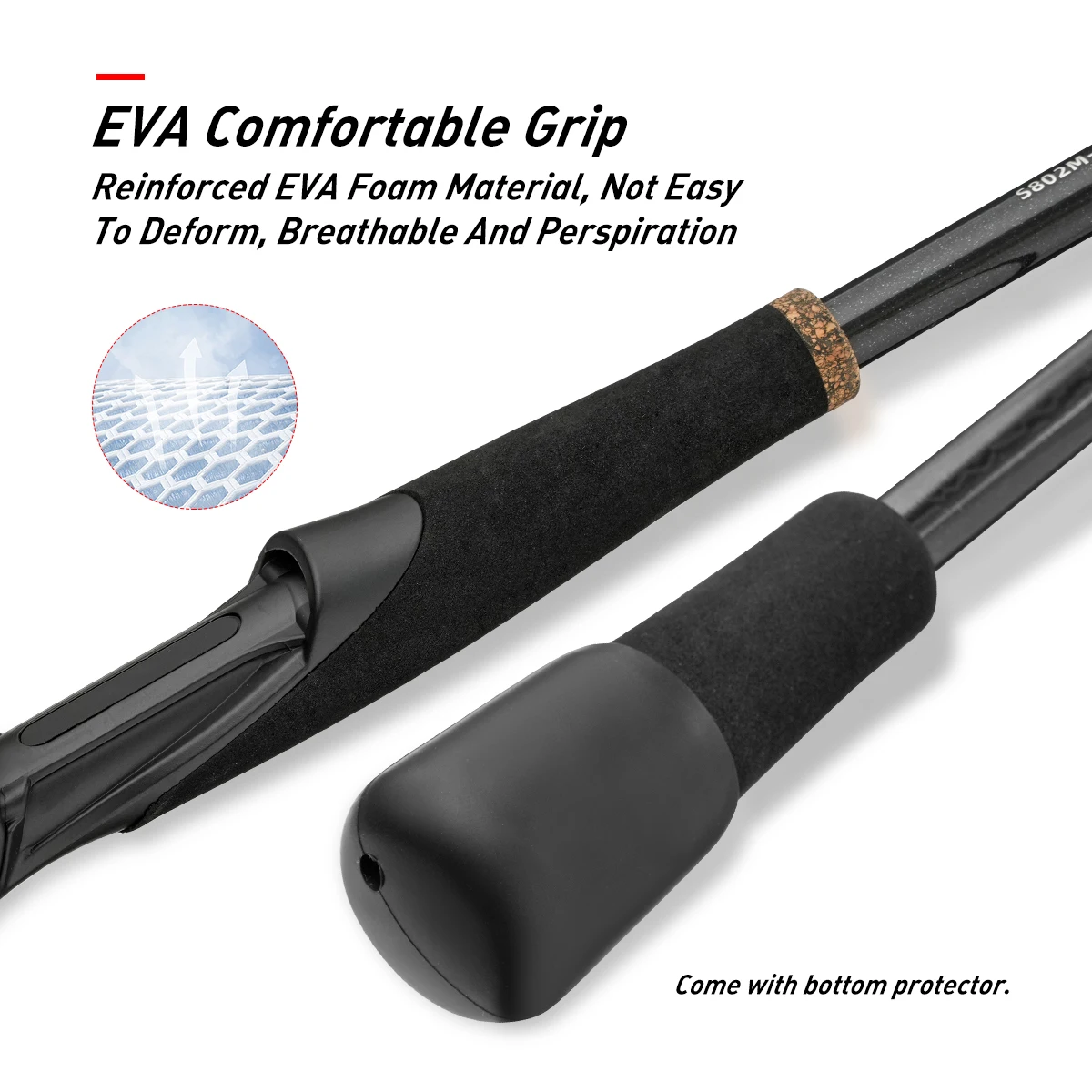 2.4 متر 2.7 متر 3 متر طويل الصب الصيد رود M MH ضوء weght الغزل قضيب القاروص الصيد رود جودة عالية #6