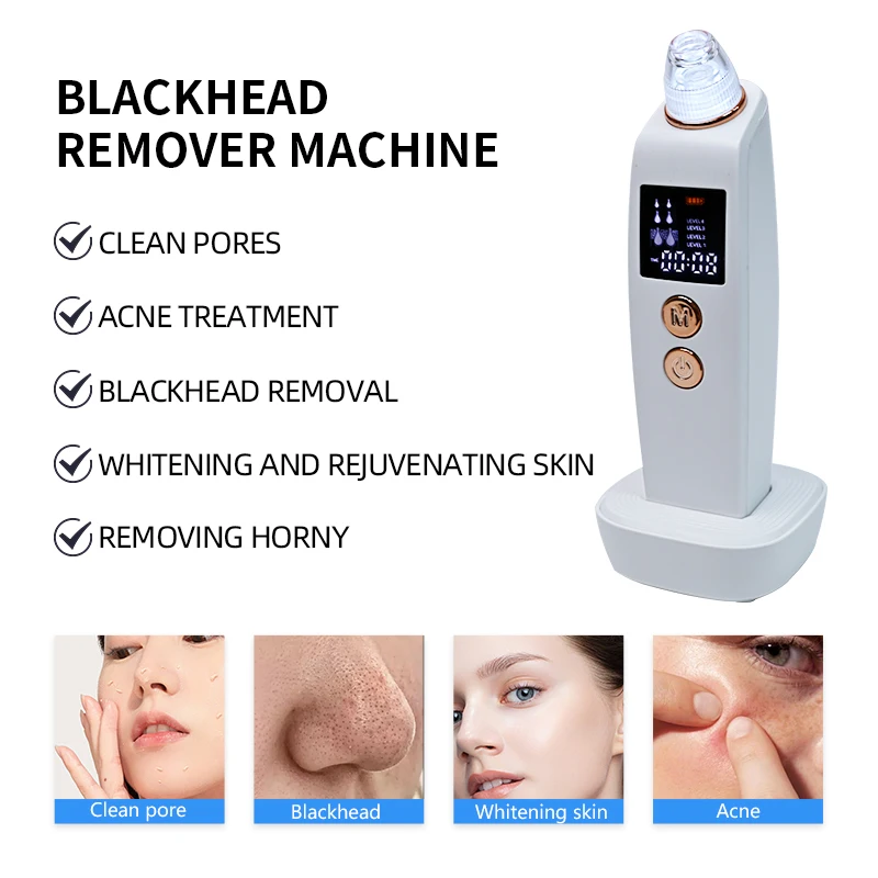 Micro Acne Remover สูญญากาศนวดกําจัดสิว Facial Smoothing ทําความสะอาดผิวเจาะเพชรปากกาอุปกรณ์ความงามบ้าน USB