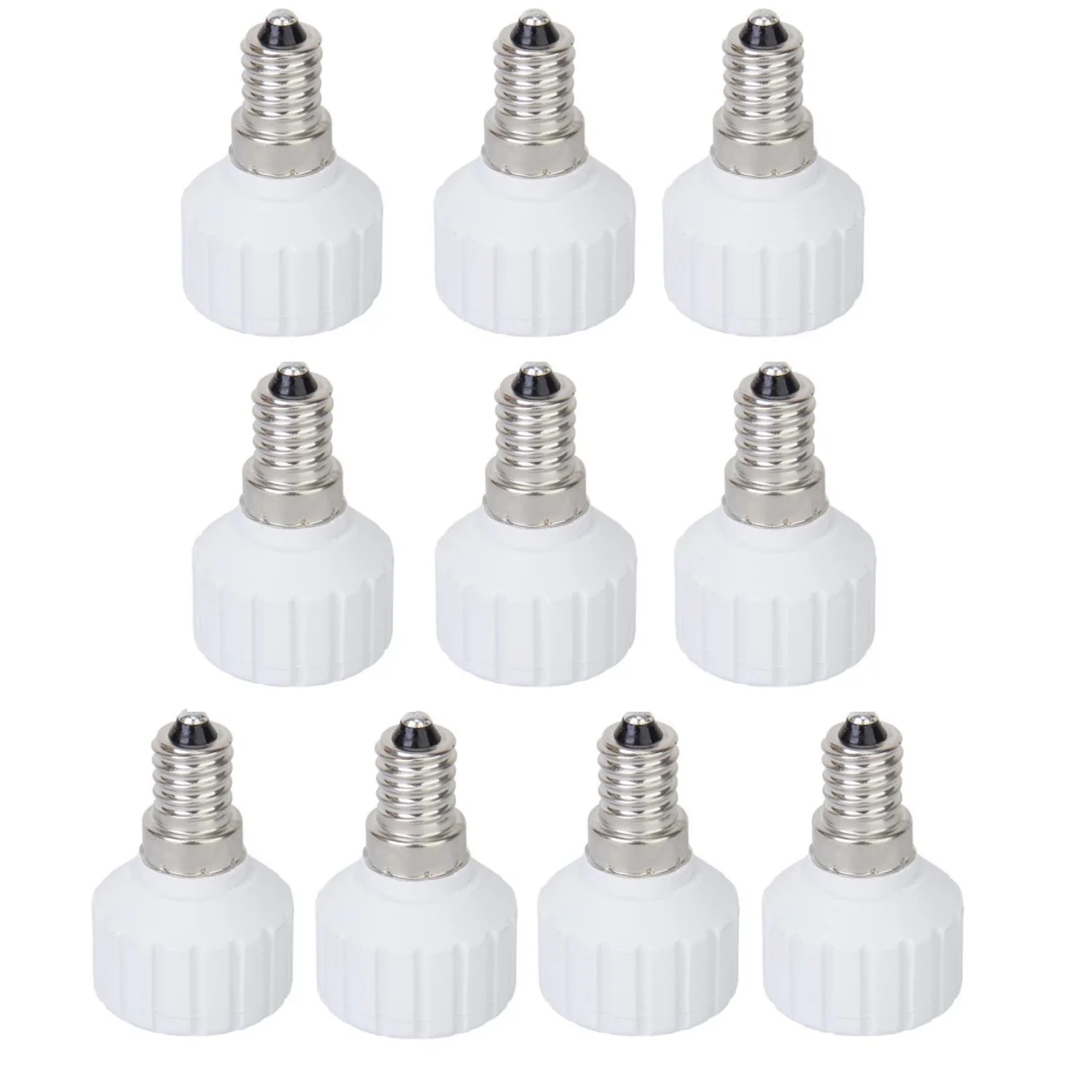 

10pcs E14 To Gu10 Led Light Bulb Socket Converter Adapter Base Screw Holder Flame Retardant Universal Voltage Easy Install