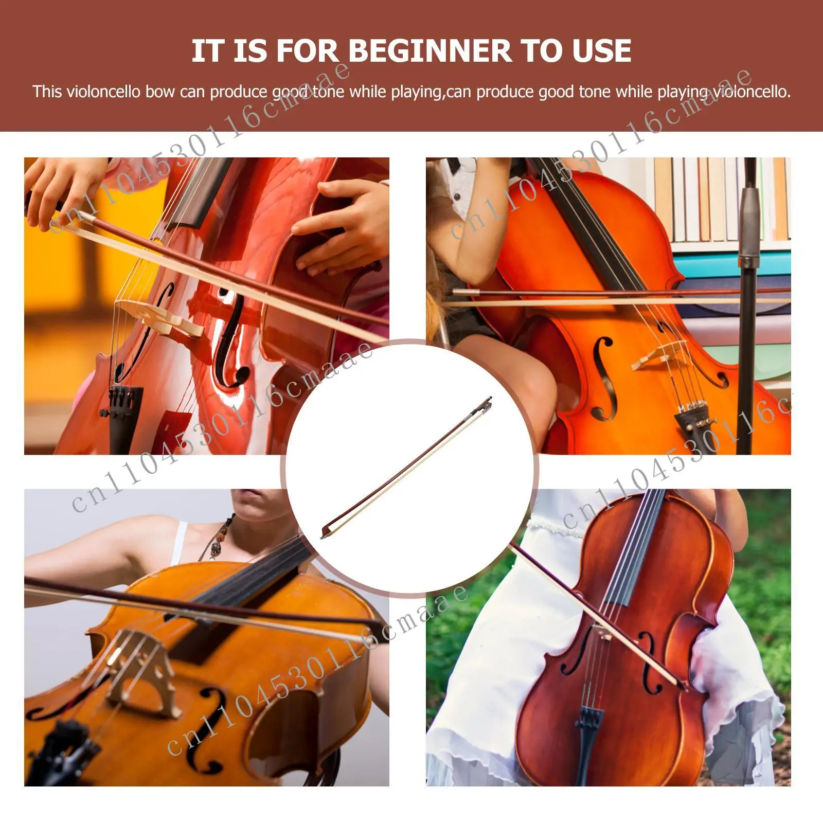 New Cello Bow Student Practice Instrument Violin Cello Bow Instrument Accessories Gift