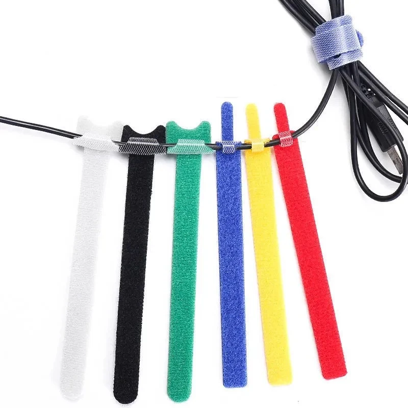 10/30/50/100PCS Releasable Cable Ties Colored Plastics Reusable Cable ties Nylon Loop Wrap Zip Bundle Ties T-type Cable Tie Wire