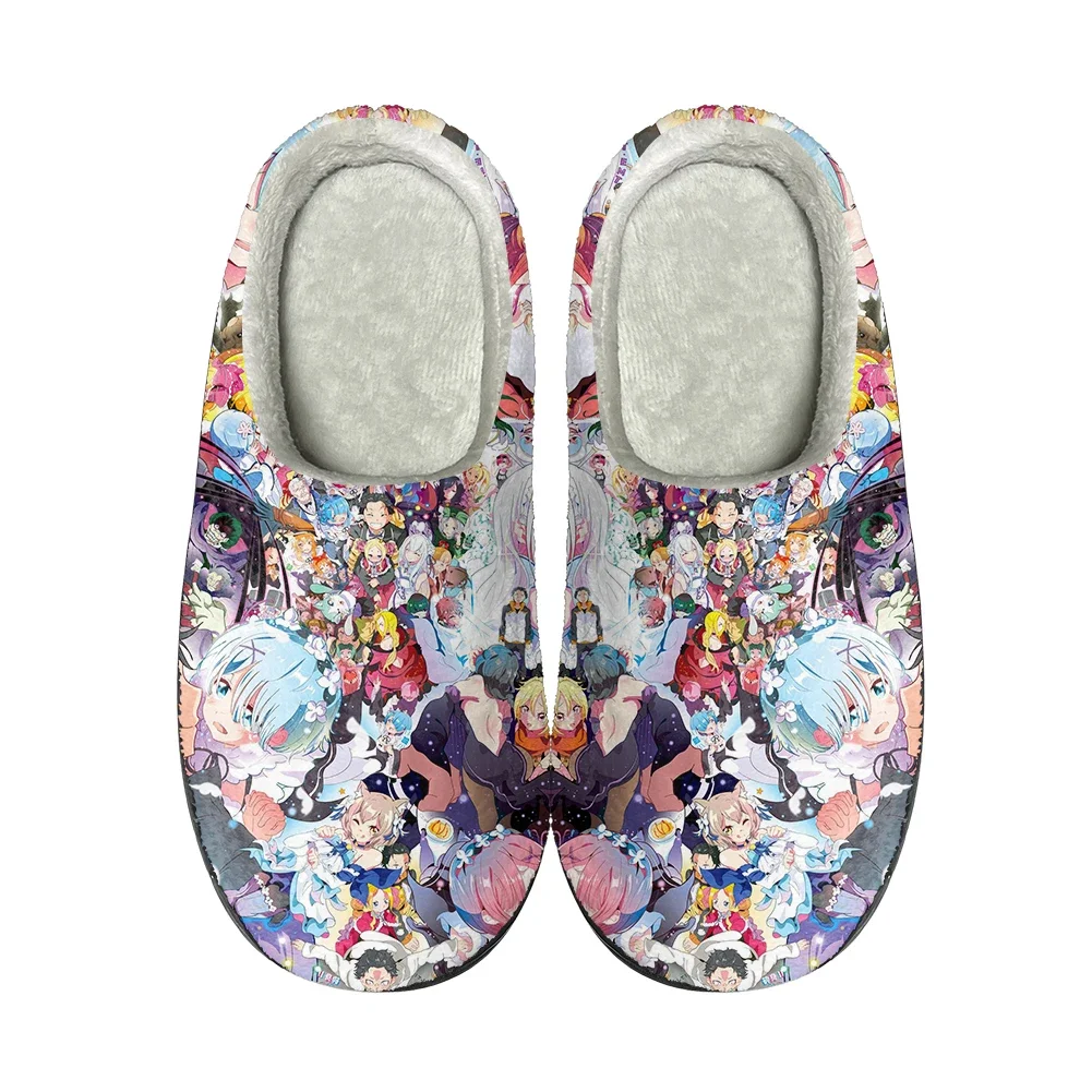 Anime re Zero Rem und Ram Home Baumwolle benutzer definierte Hausschuhe hochwertige Männer Frauen Plüsch Mode lässig halten warm Schuh Thermo Slipper