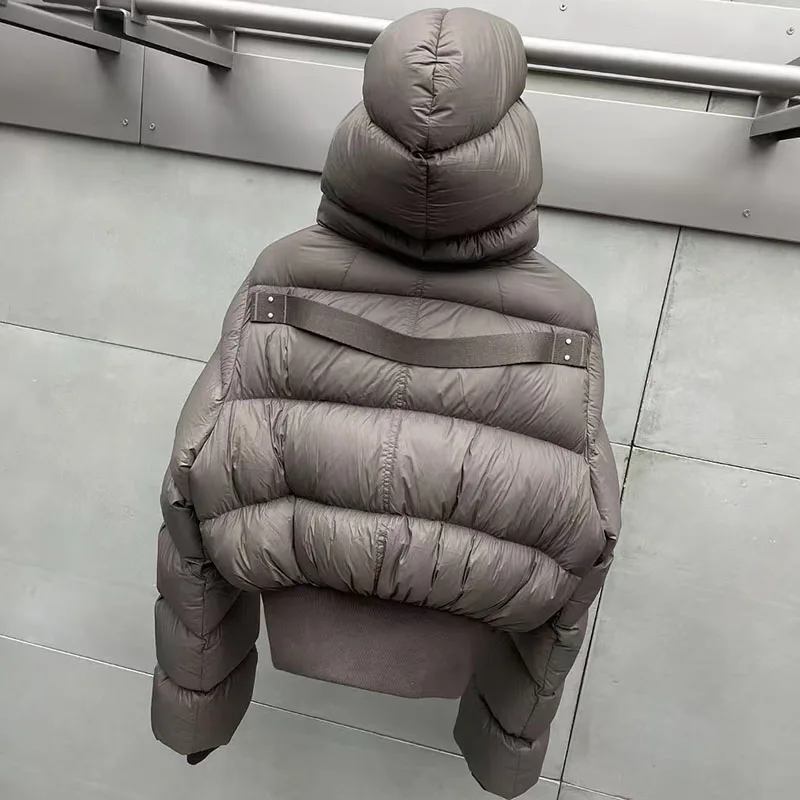 سترة نسائية قصيرة بغطاء للرأس، معطف منتفخ دافئ كاجوال ومتعدد الاستخدامات، سترة مملوءة بالبط الأبيض عالية الجودة، 2025 #2