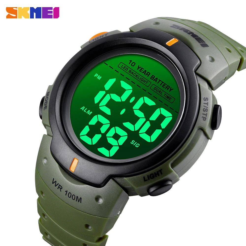 

SKMEI Sport Mens Digital Watches Fashion Waterproof Multifunction Timing Digital 50M 2 Time Stopwatch Alarm Clock reloj hombre