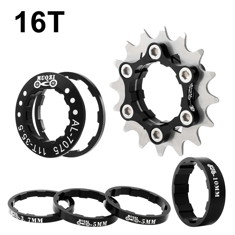 MUQZI Single Speed Cassette Cog 12T 13T 14T 15T 16T 17T 18T 19T 20T 21T 22T Fiets Cassette Conversie Kit