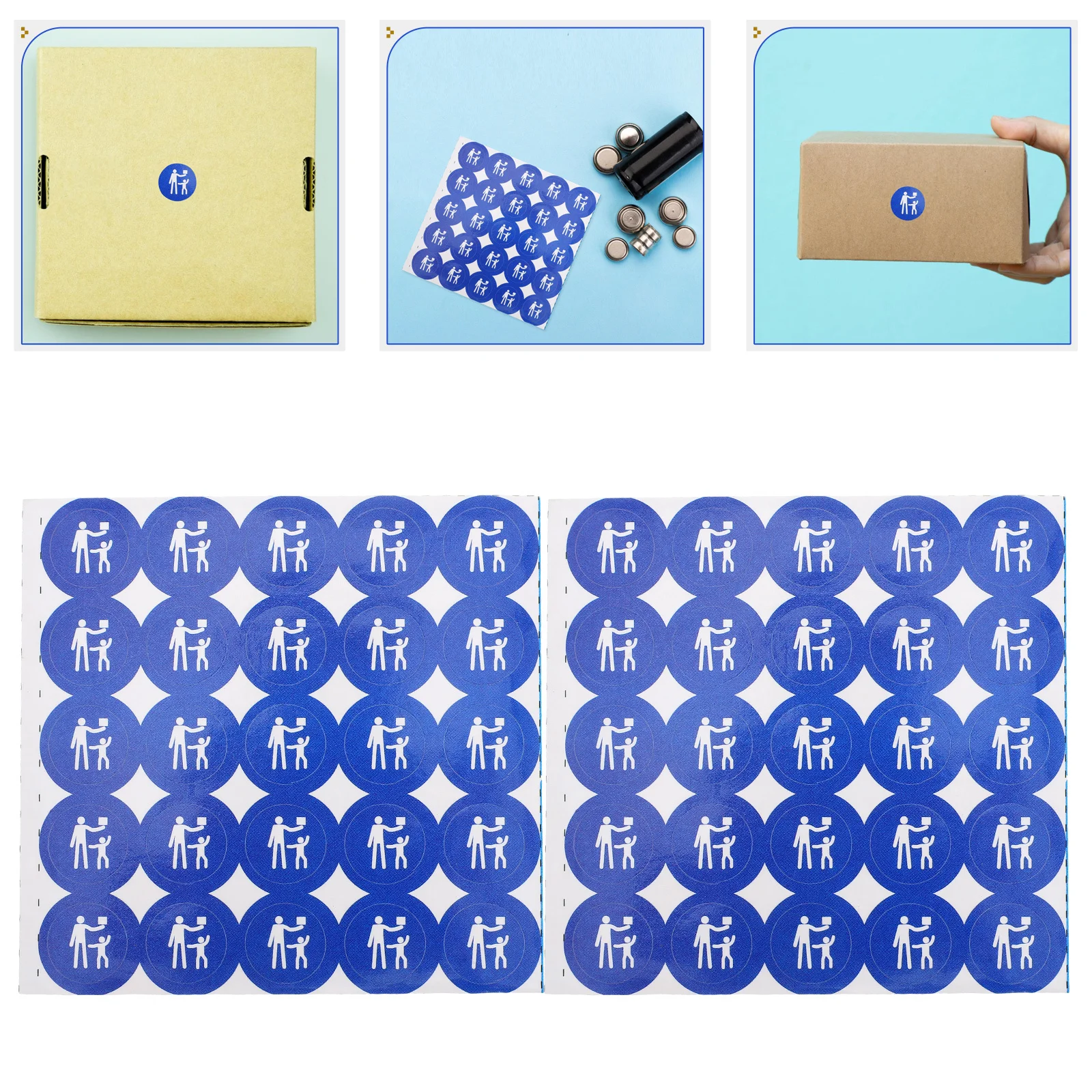 

1000 Pcs Caution Stickers Button Labels Touch No Safety Adhesive Proof Alerts