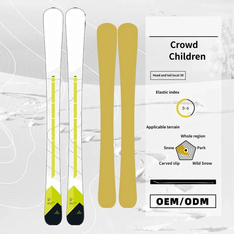 Hoge Kwaliteit Jeugd Snowboard Dubbel Board Fixator Sneeuwschoen Riet Set Aangepaste 120 Cm Kinderen Ski Helling Snowboard Set