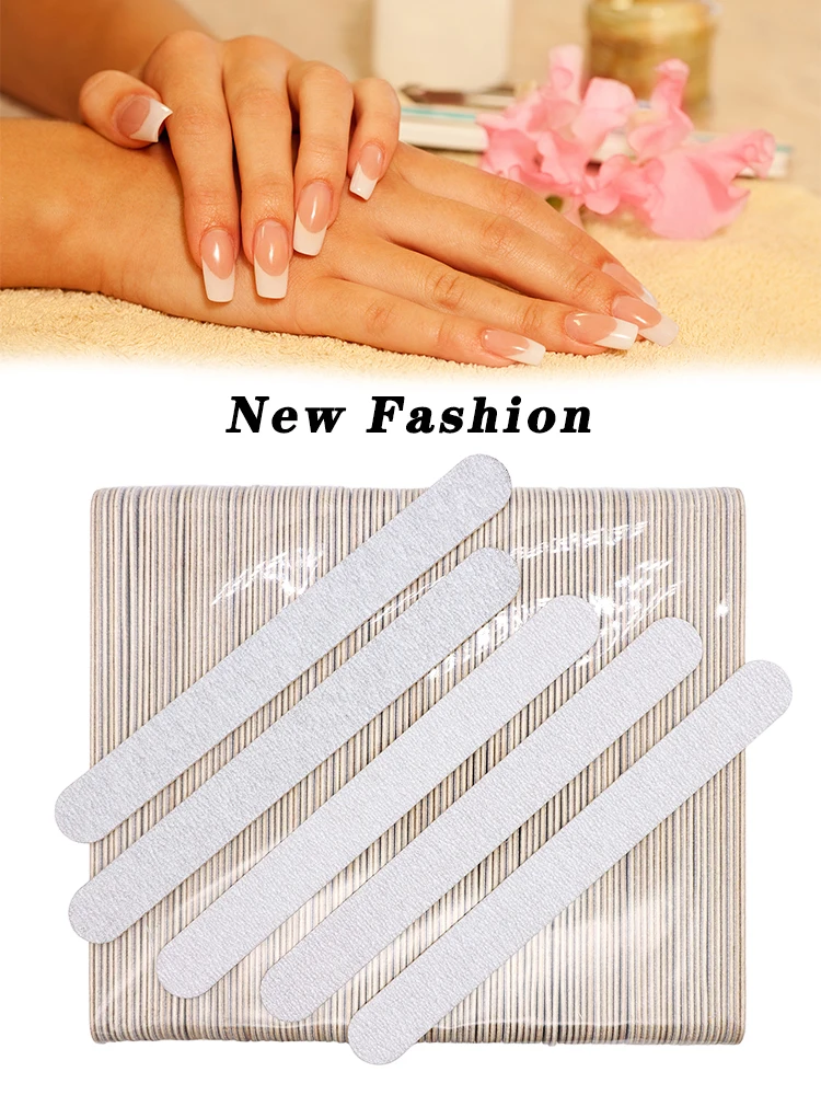 50Pcs Nail Art Files 180/240 Nails Accessoires Gel Nail Polish Polishing Pedicure Manicure Buffers Nail Care Tool lime a ongle