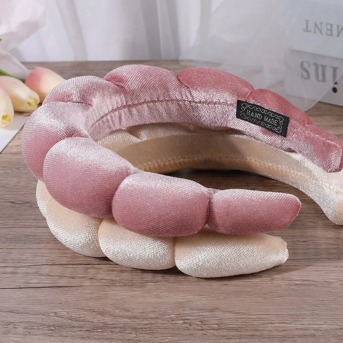 

Sponge Headbands for Women Girls Puffy Hair Band Makeup Bubble Terry Cloth Co Spa Retro Hairband Women Hair Accessories Headwear