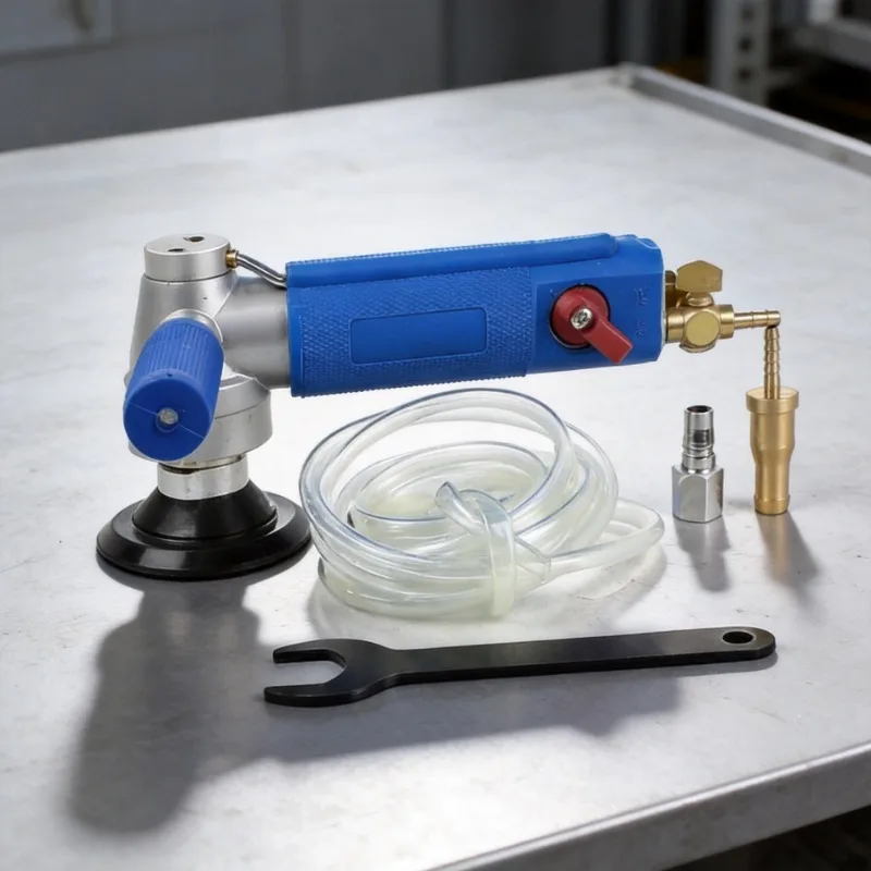 Air Pneumatic Sander 3 Inch Water-Filled Mill Wet Polisher Machine For Marble Quartz Stone Polishing Air-Moving Stone Grinder