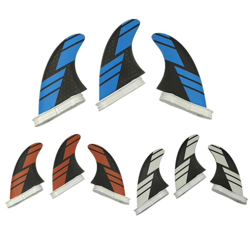 Surfboard Fins M Tri Fins Surfing Thruster UPSURF FCS 2 Fins For Fishboard Quilha Surf Fins High Performance Fiberglass Core Fin