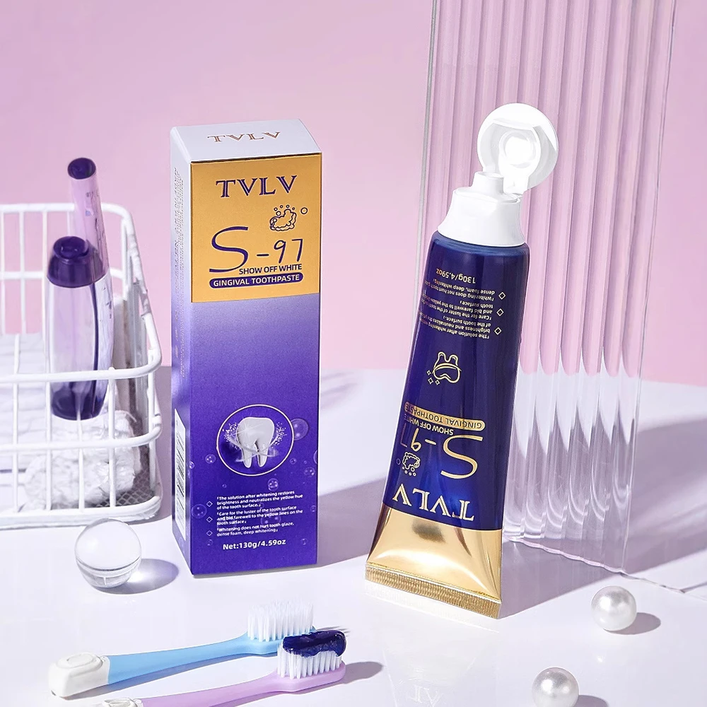 TVLV Fresh White Gingival Care Toothpaste for Removing Stains Cleaning Teeth Yellowing Teeth and Oral Care toothpaste 130g
