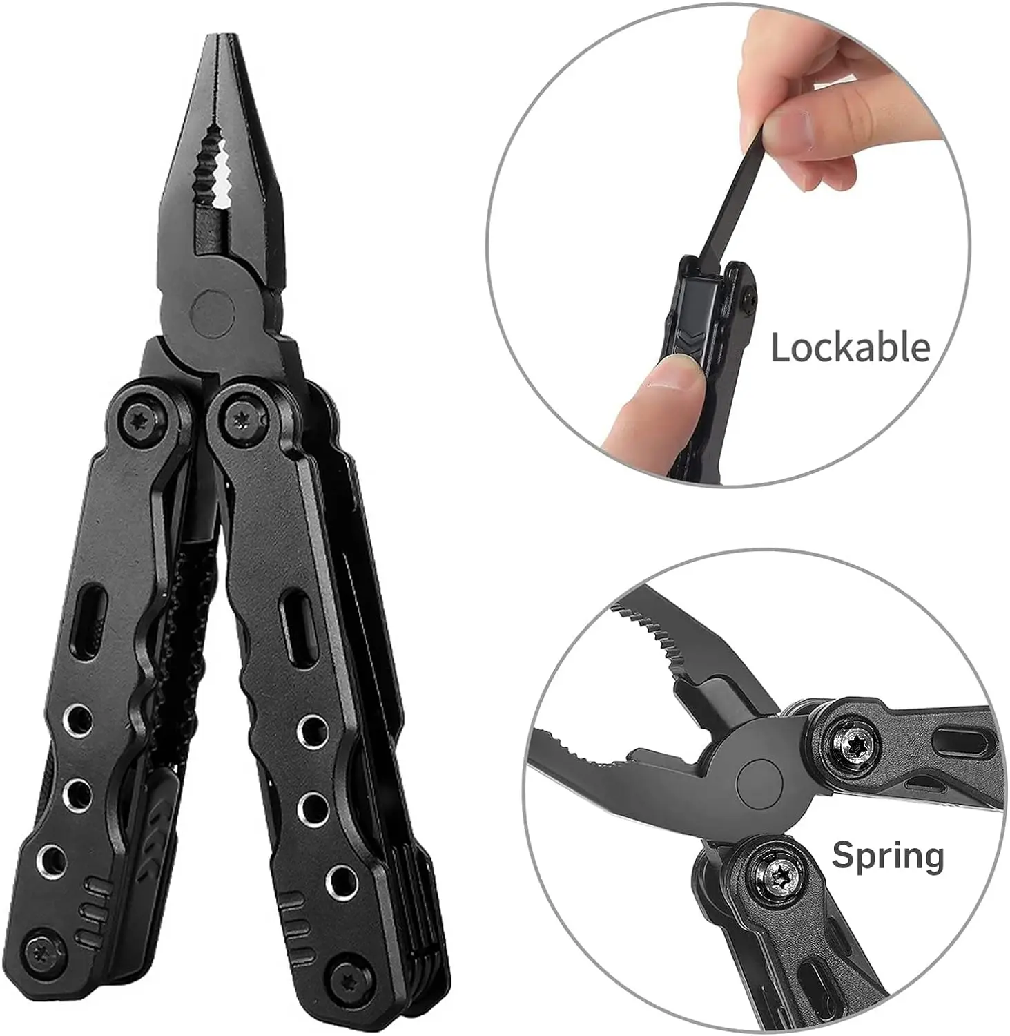 Diagonal Pliers Hardware Wire Cutters Multifunctional Pliers Pocket Knife Set 24-in-1 Camping Tool Anti Slip Durable Repair Tool