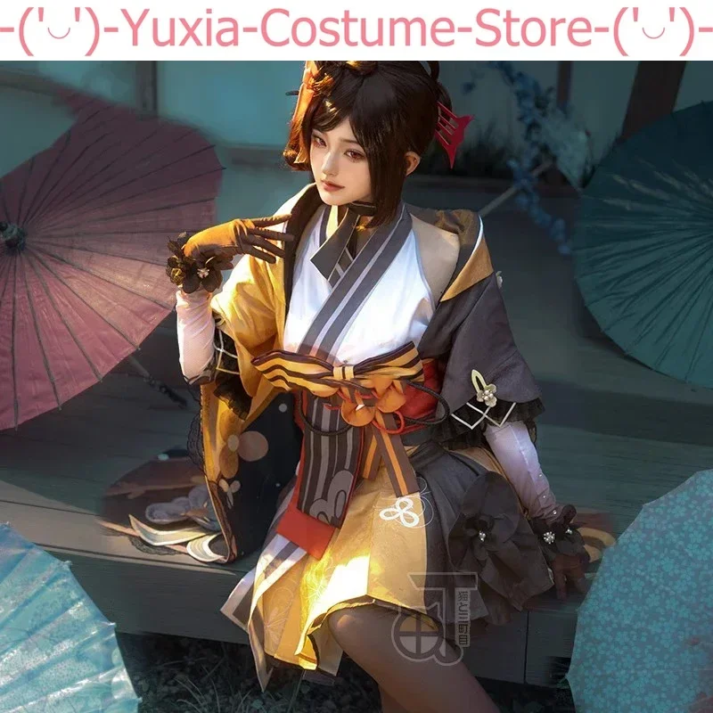 Genshin Impact Chiori Game Suit Elegante Mooie Kimono Cosplay Kostuum Halloween Carnaval Party Rollenspel Outfit Vrouwen