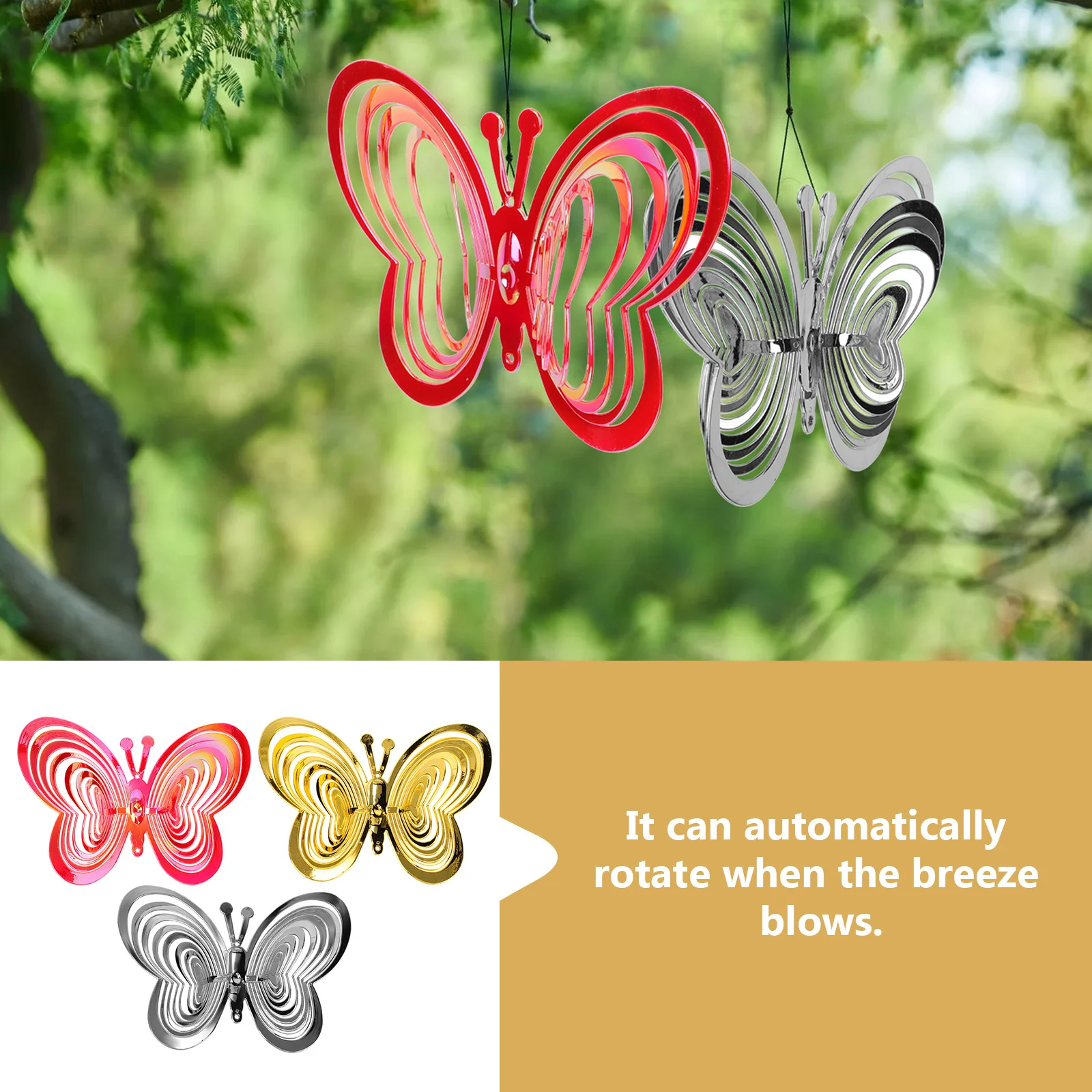 

3 Pcs Bird Repellent Windmill Reflective Garden Yard Outdoor Decoration Hanging Tool Gardening