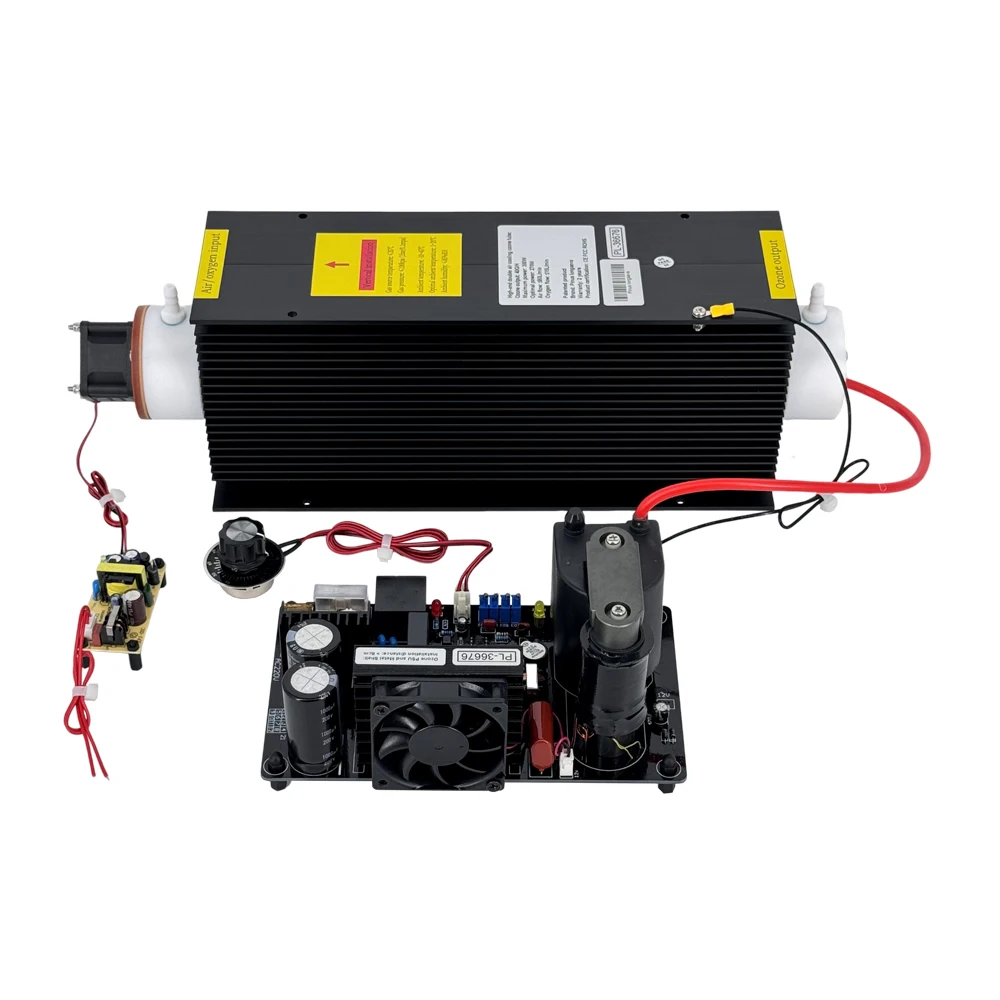 مجموعة عالية الجودة من 40 w كوارتز سوداء 10 كيلو هرتز أنبوب قابل للتعديل تبريد هواء مزدوج مولد الأوزون نظام معالجة المياه بالأوزون