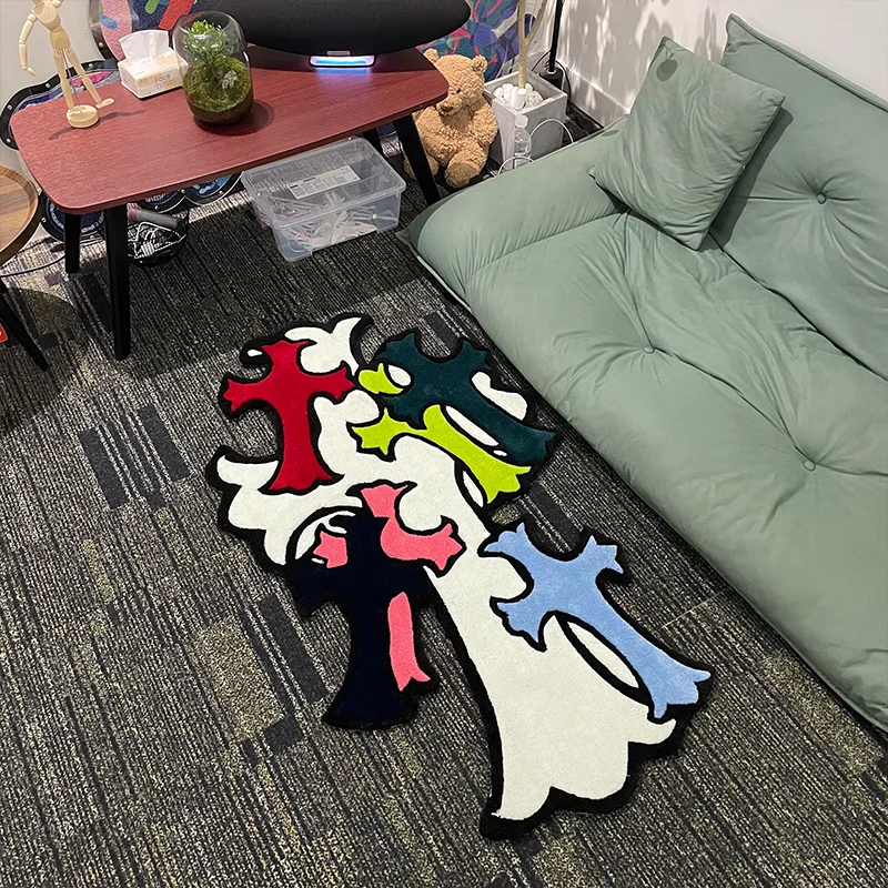 

Carpet American Trendy Brand Irregular Household European and American Light Luxury Creative Bedside Bedroom Floor Mat