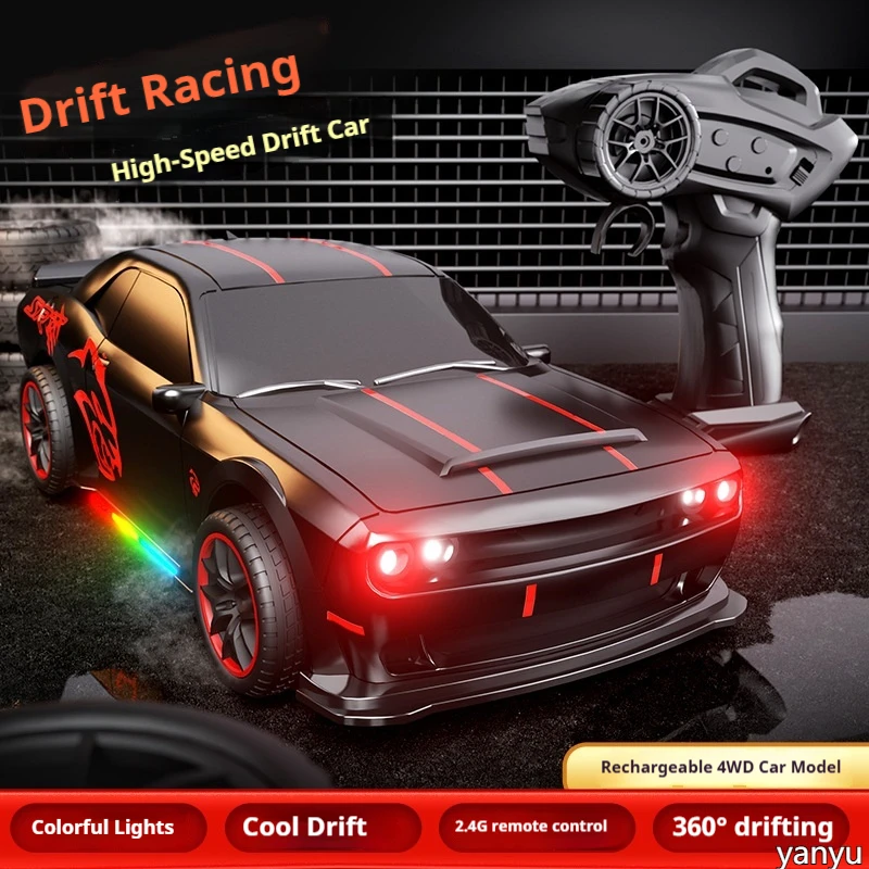 Four wheel drive drift RC remote control car, high-speed sports car, variable speed racing car, Hellcat toy car gift box