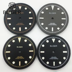 BLIGER 33mm Watch Dial  Black Grey Dial Green Luminous Fit NH35 NH36 MingZhu2813MIYOTA8215PT5000 Movement Fit 43mm Watch Case