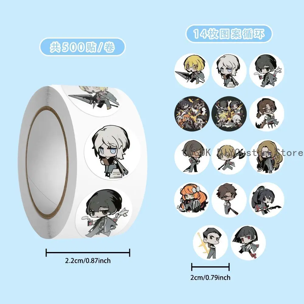 500Pc/Roll Anime Limbus Company Yi Sang Q Version Stickers DIY Laptop Envelope Scrapbook Car Motorcycle Decal Student Gift view 6