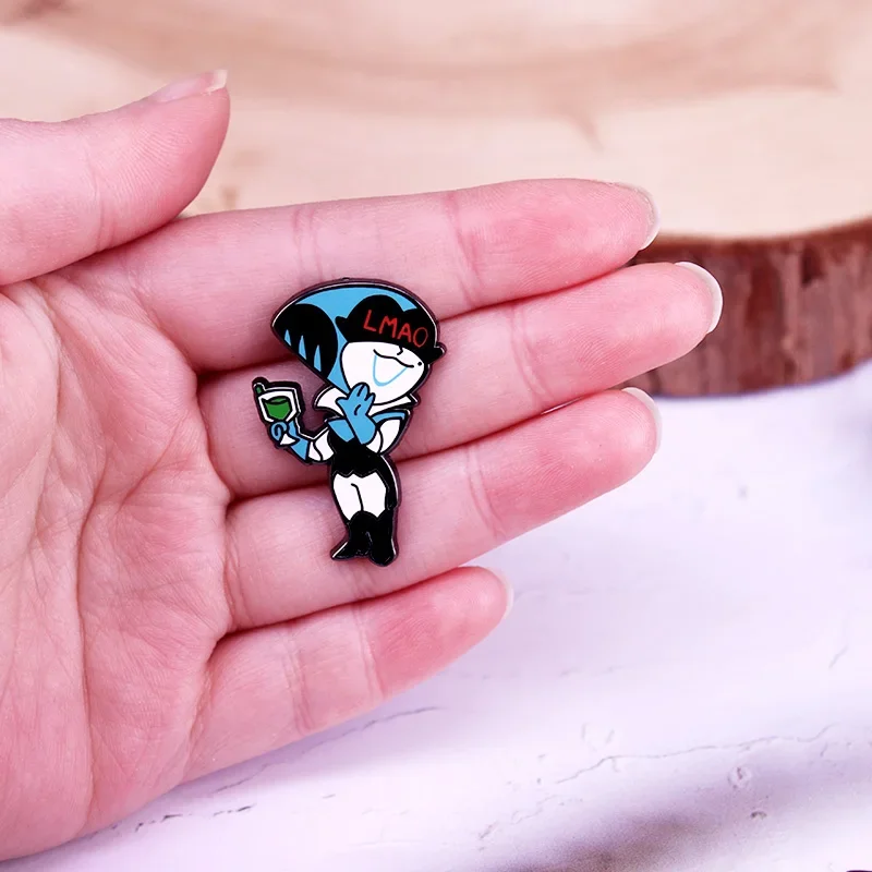 Lmao Enamel Pin Chibi Game Character Badge Brooch Decoration Jewelry view 3