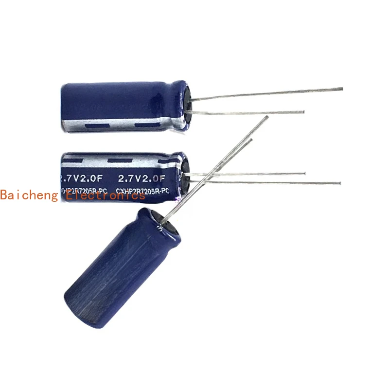 10PCS 2.7V2.0F  Farad Capacitor 2.7V2F Toy Model Airplane Energy Storage Capacitor Winding Type