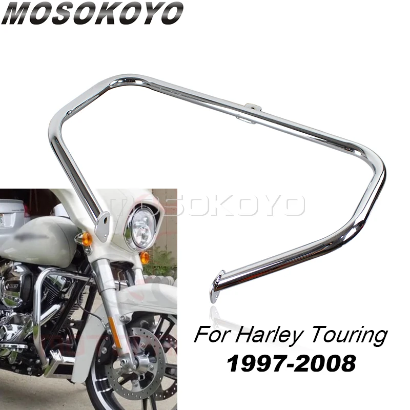 Chromowane listwy zderzeniowe silnika do Harley Touring 1997-08 Road King FLHR FLHX FLHT Ultra Classic Street Glide