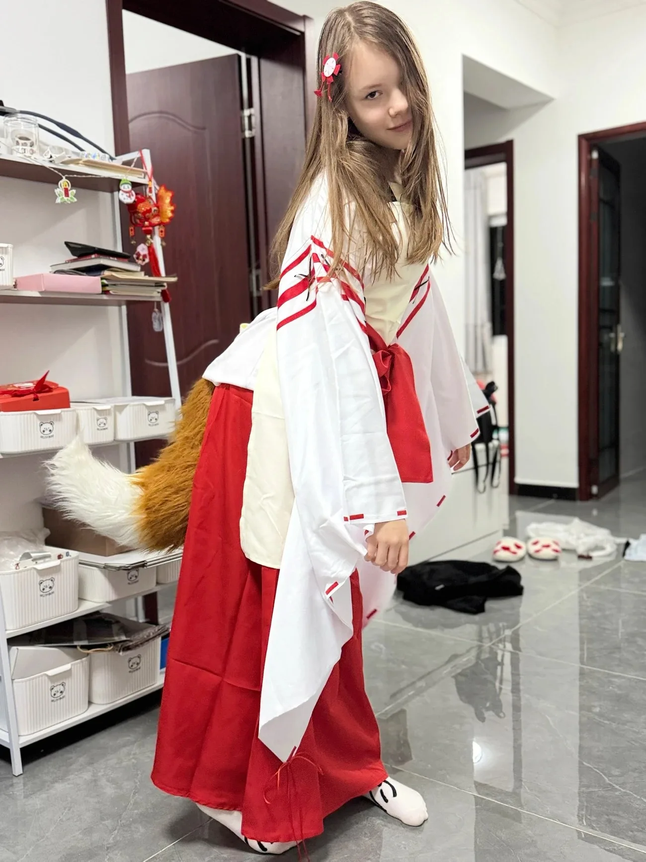Disfraces de Anime The Helpful Fox Senko-san Senko, Kimono japonés para mujeres adultas, falda para niñas, uniformes, traje de Halloween