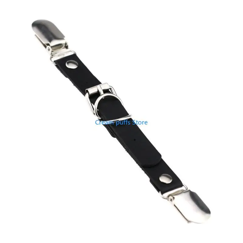 50le feminino dupla cabeça pato liga clipe Faux couro dança lingerie lingerie linger linger loop strape sexy